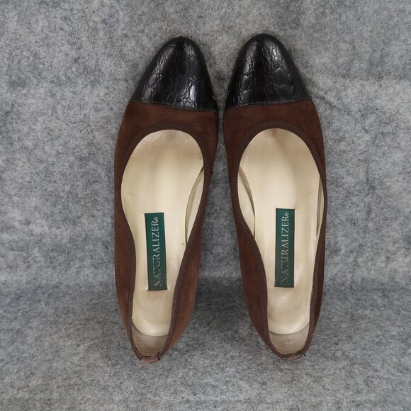 Naturalizer Shoes Womens 7 Loafer Flats Fashion Classic Career Cap Toe Leather - Picture 9 of 16